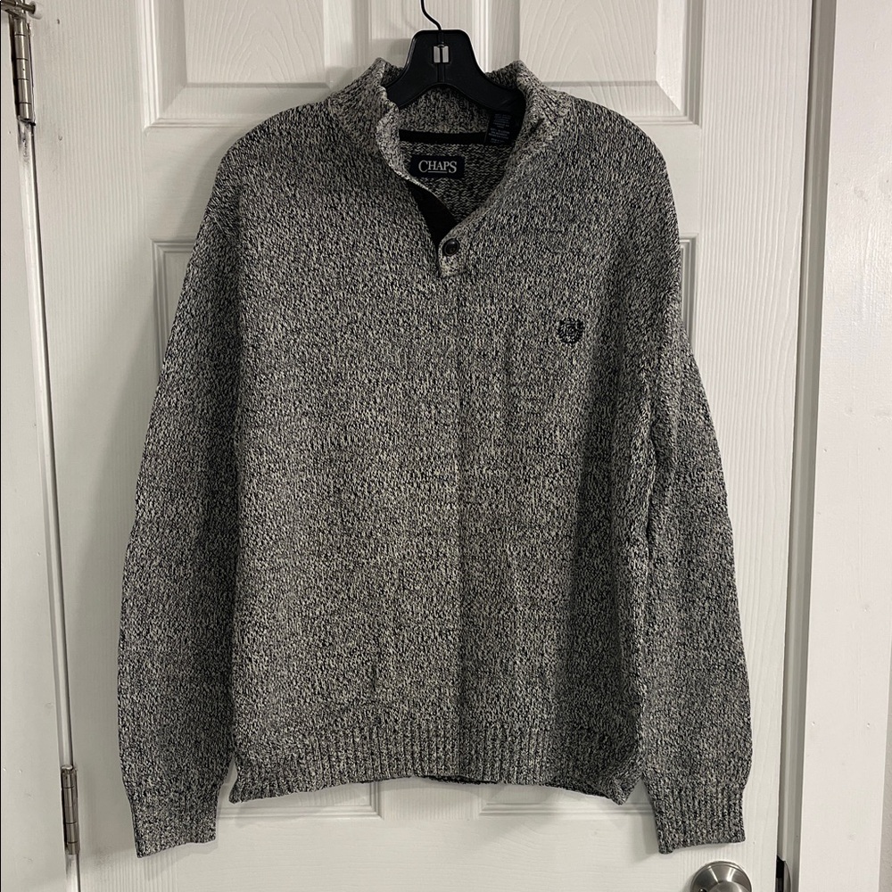 Chaps Men's Charcoal Crewneck Sweater